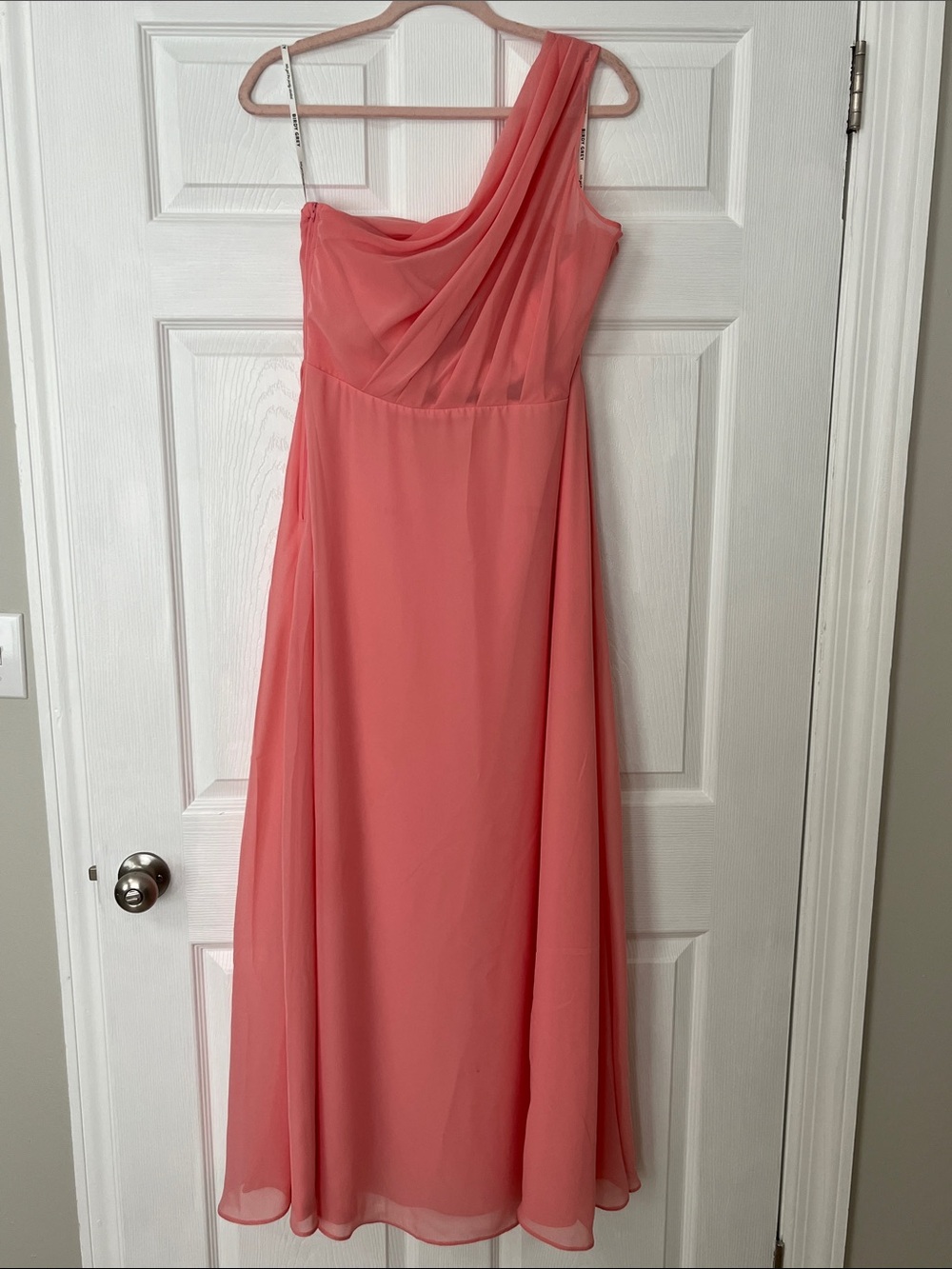 Birdy Grey Kira One Shoulder Dress in Coral Pink